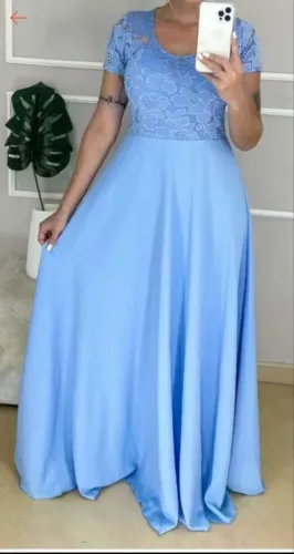 Vestido festa azul serenity