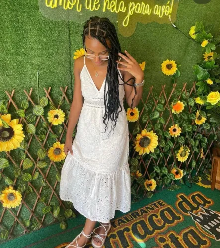 Vestido Branco - Tecido Laise Bordado