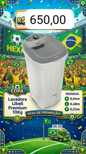 Lavadora Libell 10 kg