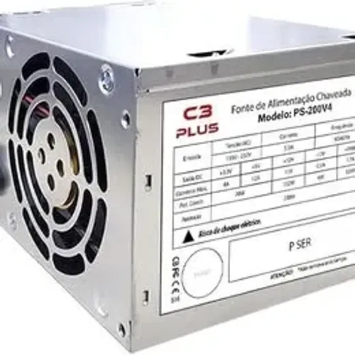 FONTE ATX C3PLUS 200W (NAO ACOMPANHA CABO DE ENERGIA) PS-200V4