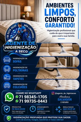 Lavagem de sofá cama e cadeiras em salvador/ba
