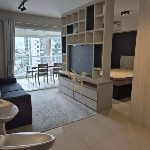 Apartamento com 1 dormitório para alugar, 53 m² por R$ 5.034/mês - Jardim Anália Franco - 