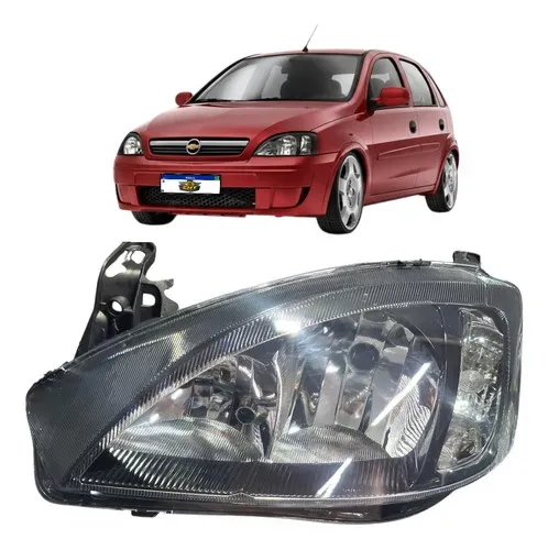 Farol Corsa Montana 2008 09 10 2011 Mascara Negra Esquerdo Esquerdo/motorista