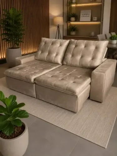 Sofa Retrátil e Reclinável Siena 2,30 (NOVO A PRONTA ENTREGA) | VIVA MÓVEIS