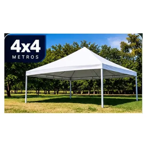 Tenda Piramidal 4x4m Aço Galvanizado Lona PVC TD1000