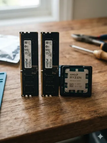 Kit Upgrade AMD AM5: Ryzen 7 8700G + 16GB (2x8GB) RAM Crucial DDR5 5600MHz - Ótimo Estado!