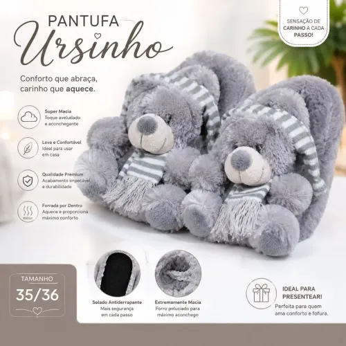 Pantufa de ursinho 