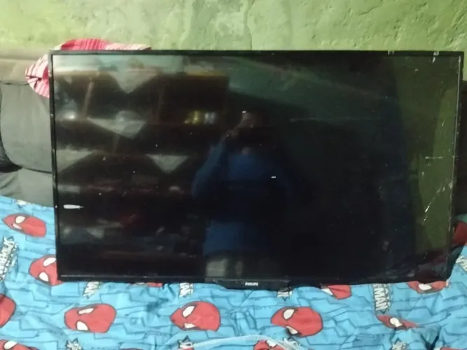 Vende-se televisão ela liga o único defeito que ela não fala