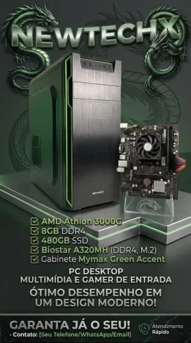 Computador Completo SSD 480GB + 8GB RAM | NEWTECHX