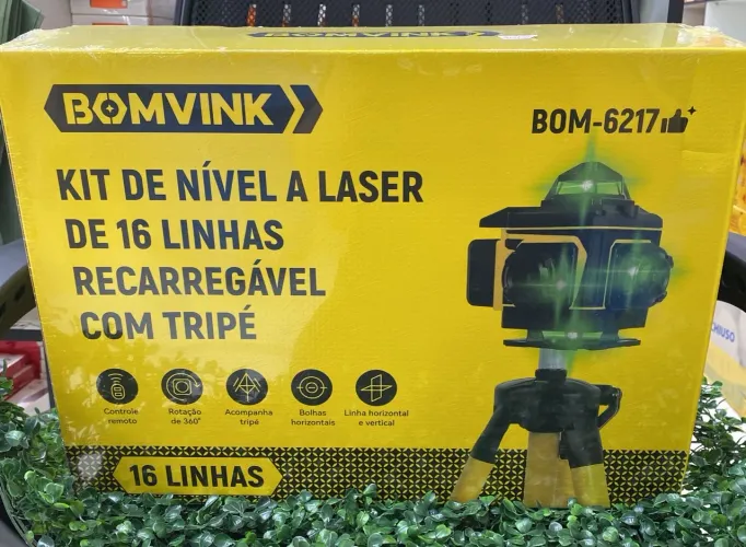 Kit de nível a laser 16 linhas com tripé 