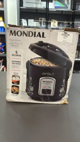 PANELA DE ARROZ FAST RICE 5 PREMIUM MONDIAL 400W - PRETO
