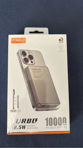 Carregador Portátil de Indução 10.000mAh