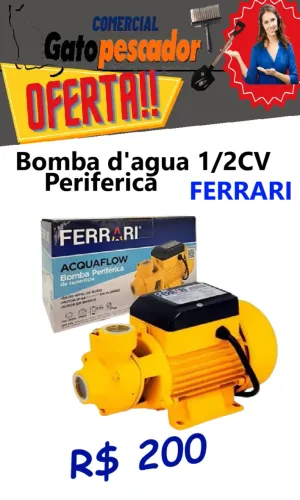 *R$ 200 No Bengui*-Bomba D'Agua FERRARI 1/2 CV (Nova)