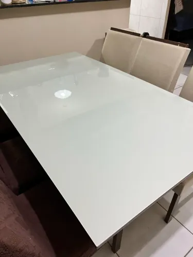 Mesa de vidro 6 lugares 