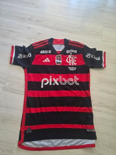 Camisa Flamengo preparada para jogo Final do Carioca 2024 Ida Evertton Araujo