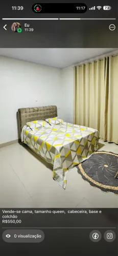 Vende-se cama, cabeceira, base e colchão