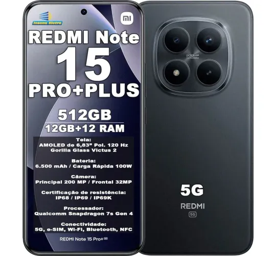 Xiaomi Redmi Note 15 pro plus (Cor Marrom(