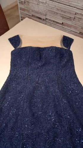 Vestido azul de festa feminino ZARA Tam 38