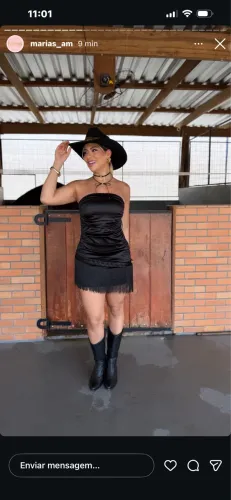 Vestido preto vaquejada