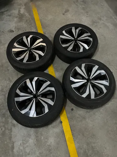 Rodas + pneus T-Cross 2022 a 2024