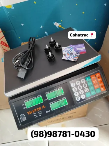 Balança 40Kg Frutaria Açougue Padaria Comércio Peixaria Frigorífico Mercadinho Sorveteria