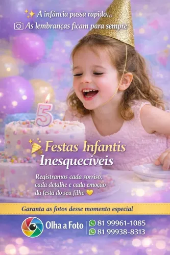 Fotografia pra festa infantil 