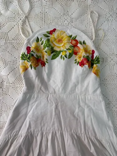 Vende-se vestido farm floral picnic branco