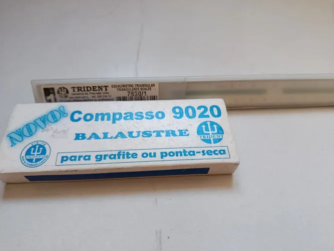 Escalímetro e compasso Tridente