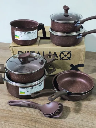 kit de panelas ditalia 10 peças