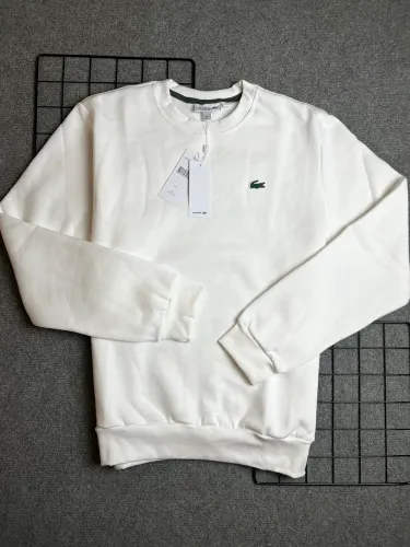Moletom Lacoste Básico Crocodilo Branco