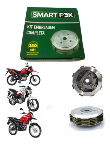 KIT EMBREAGEM COMPLETA / FAN/TITAN/BROS-150 SMART FOX