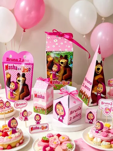 Kit aniversário, mesversario personalizado Marsha, qualquer tema