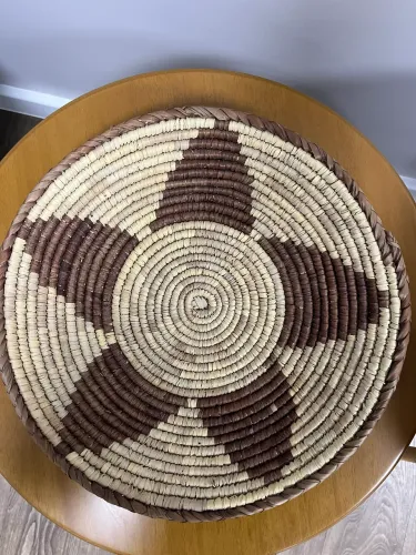 Cesta de Palha Artesanato para Decoração Mesa ou Parede
