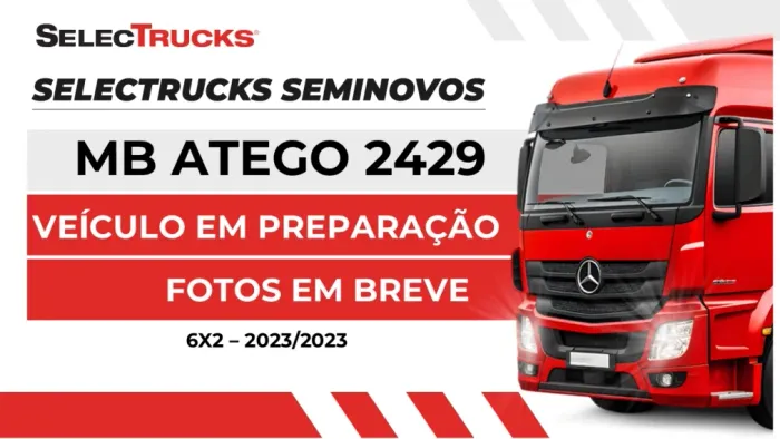 ATEGO 2429 TRAÇÃO 6X2 AUTOMATIZADO, CABINE SIMPLES, BASICO