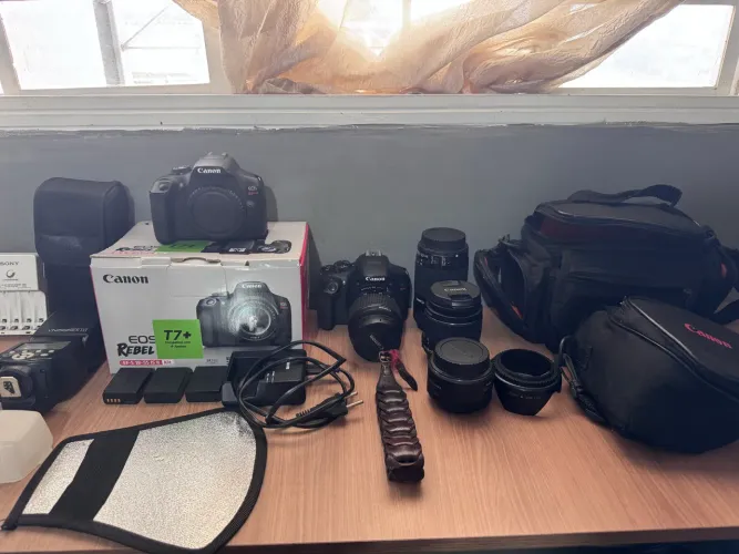 Lote equipamentos fotográficos (Canon) T6 e T7