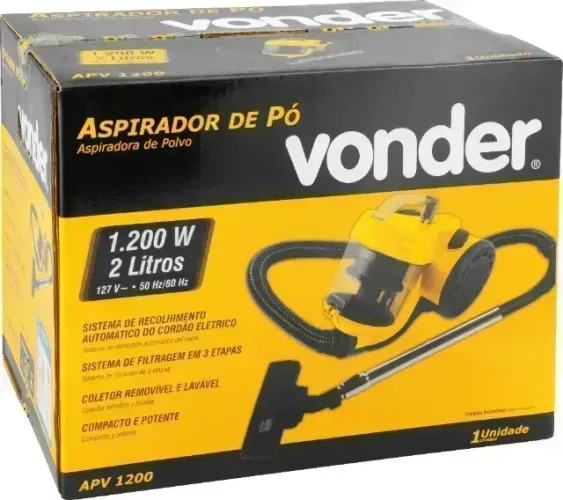 Aspirador De Pó 2 Litros 1200w Apv1200 Vonder