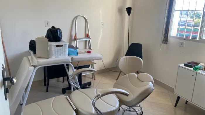 Cadeira reclinável e mocho