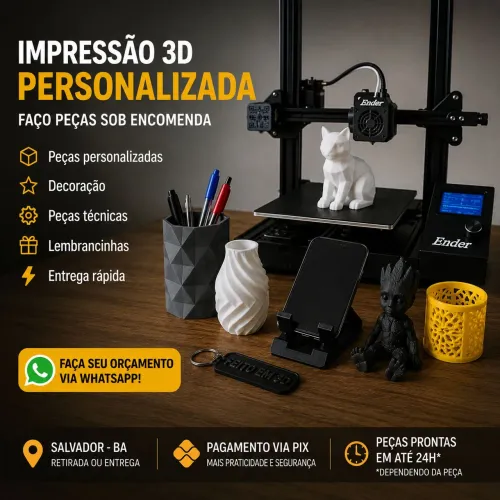 Impressão 3D Personalizada - Faço Peças Sob Encomenda