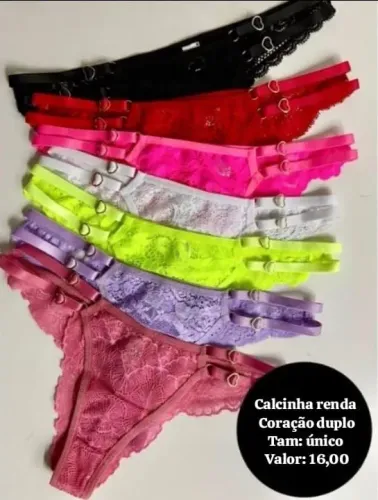 Calcinha de renda Coração 