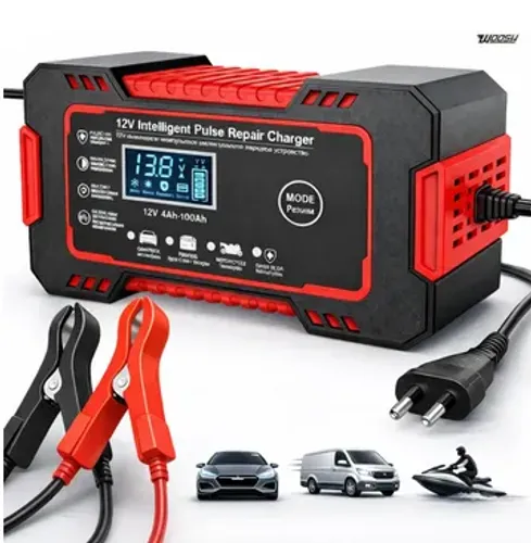 Carregador De Bateria Automotiva 12v 6a Bivolt Recupera Baterias 4ah A 100ah z1532