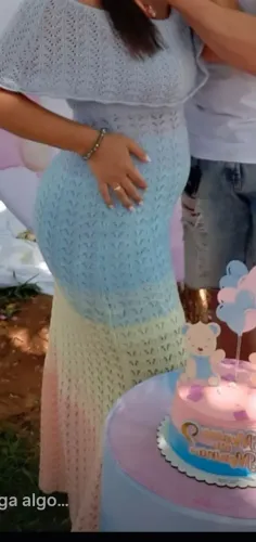 Vestido ideal pra chá revelação. 