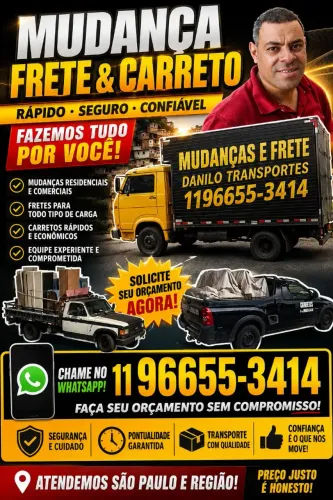 Mudança, carreto e fretes, ABCD e região!