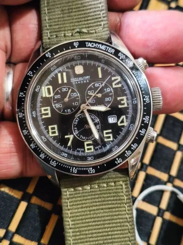 Relógio swss militar hanowa original suíço 