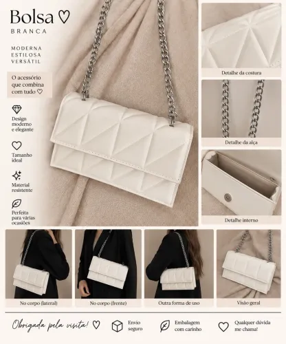 Bolsa branca SHEIN