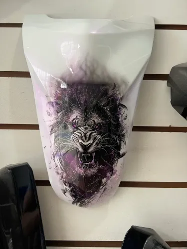 Kit carenagem Biz branco pérola violeta pequeno detalhe