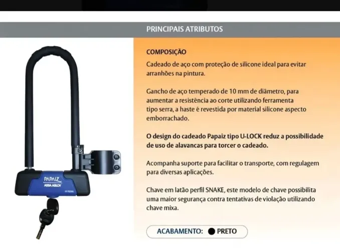 Cadeado de bicicleta 