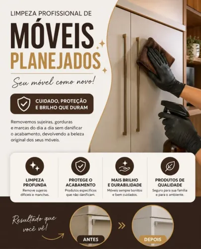 Limpeza móveis planejados/ apartamentos