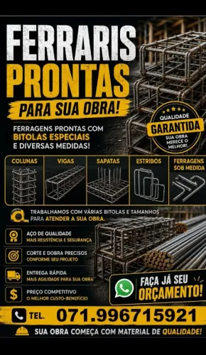 Ferragens pronta sob medida 