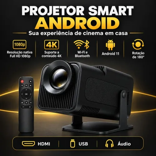 Projetor Magcubic Hy320 Pro Original 4K Full HD 1080p Smart Android 11 Wi-Fi Bluetooth