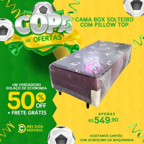 Cama Box solteiro com pillow top